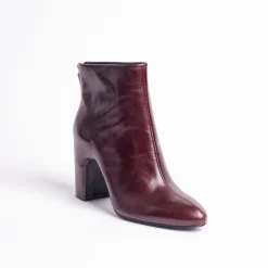 Cecelia New York Noel Low Back Zip Heeled Leather Bootie